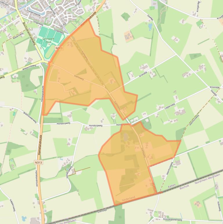 Kaart van postcodegebied 7121LX.