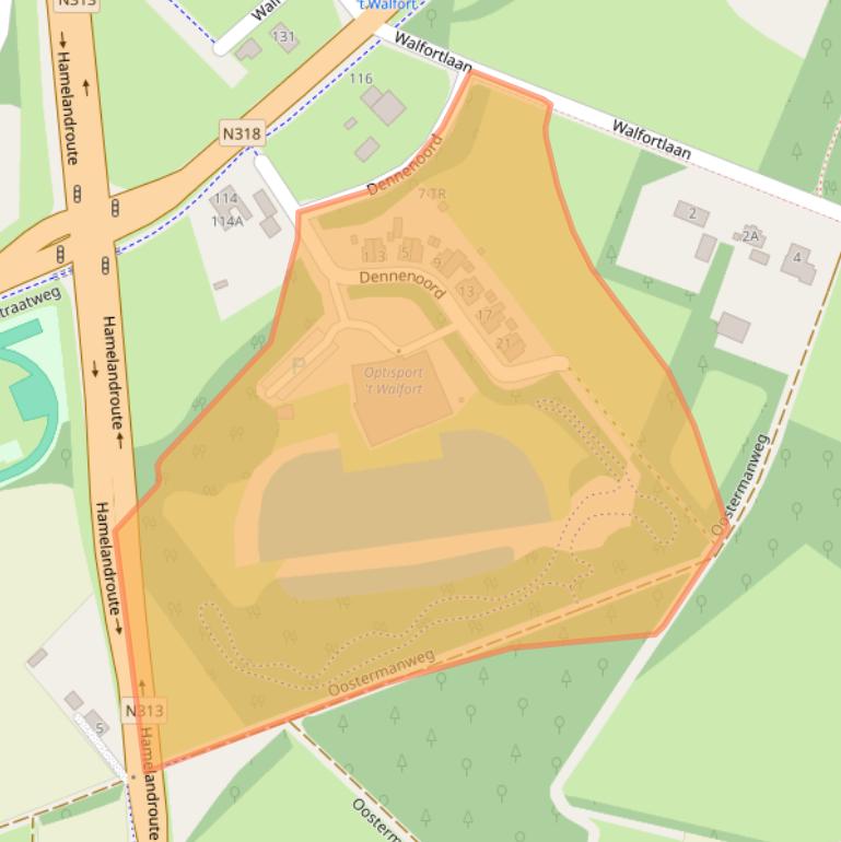 Kaart van postcodegebied 7121ME.