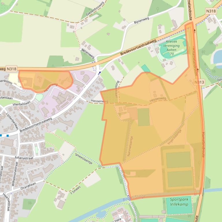 Kaart van postcodegebied 7121MG.