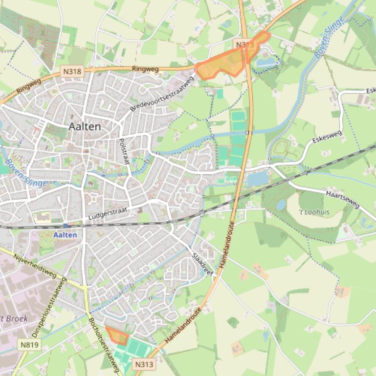 Kaart van postcodegebied 7121MH.