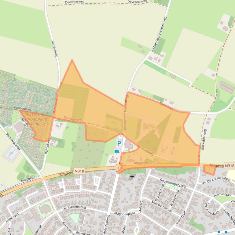 Kaart van postcodegebied 7121MR.