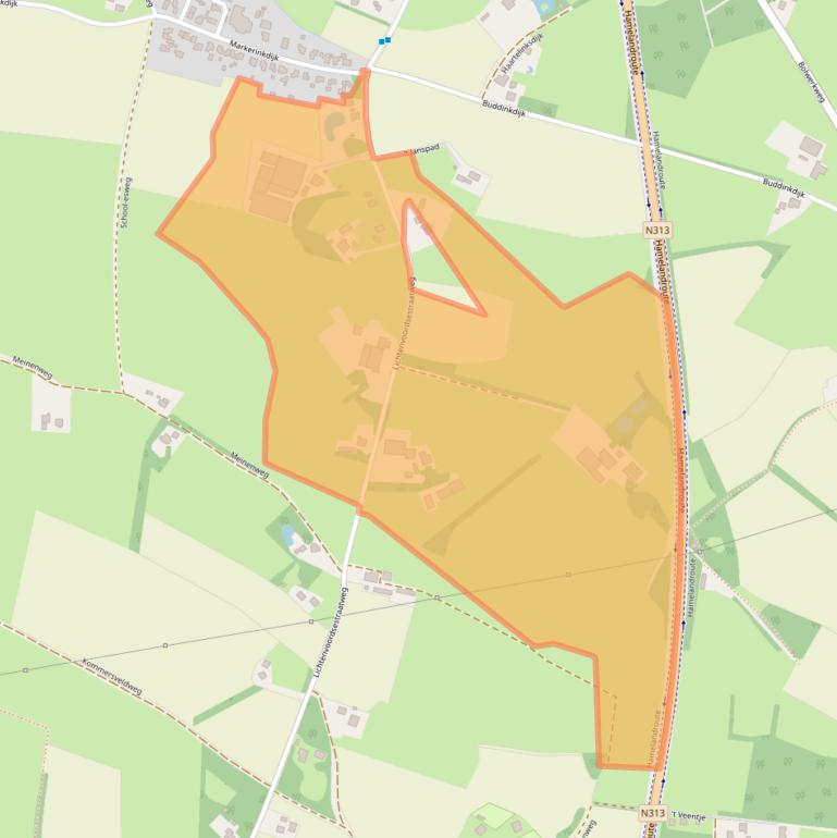 Kaart van postcodegebied 7121RC.