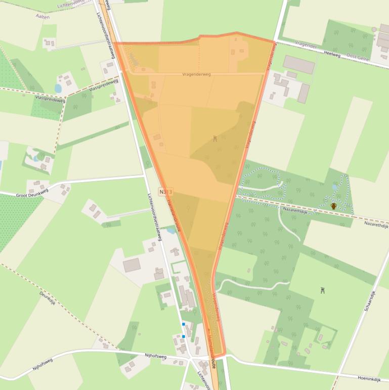 Kaart van postcodegebied 7121RK.