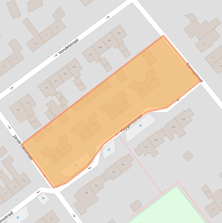 Kaart van postcodegebied 7121VG.