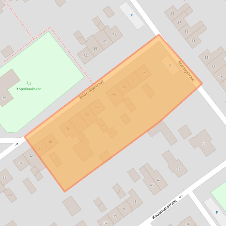 Kaart van postcodegebied 7121VM.