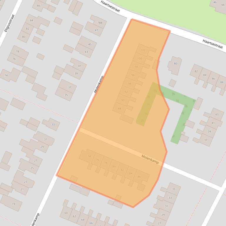 Kaart van postcodegebied 7121WH.