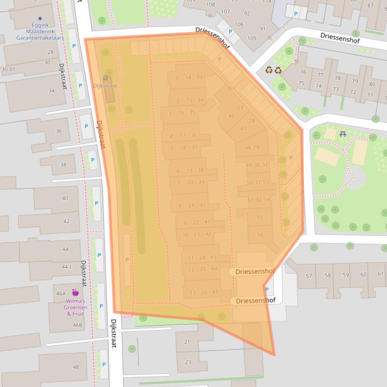 Kaart van postcodegebied 7121XT.