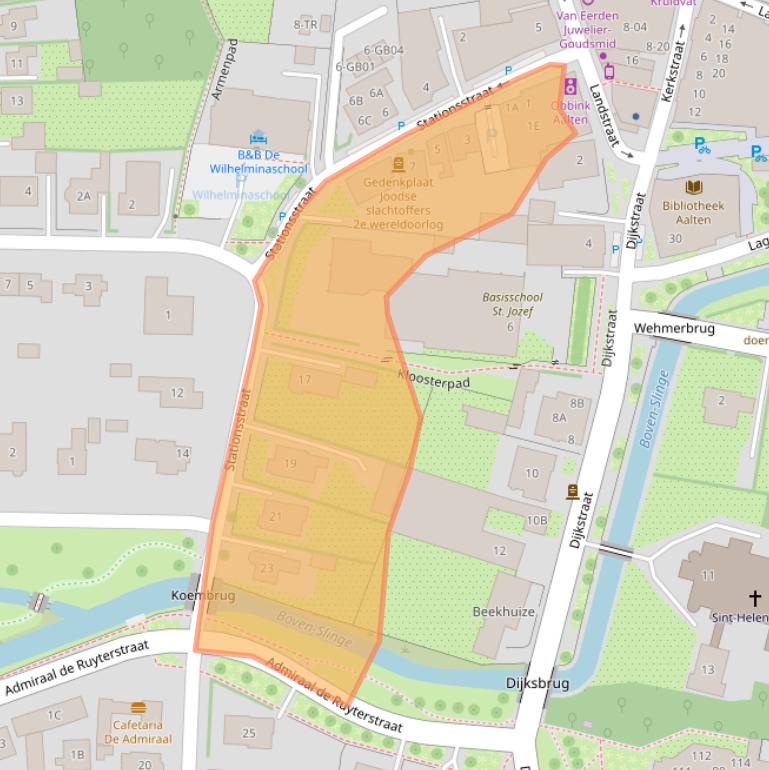 Kaart van postcodegebied 7122AR.