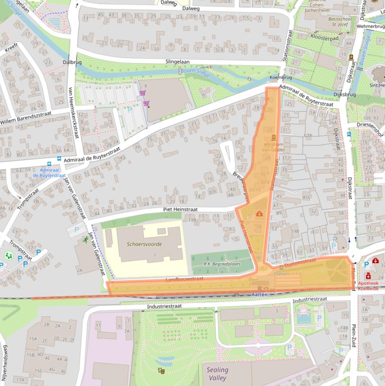 Kaart van postcodegebied 7122AT.