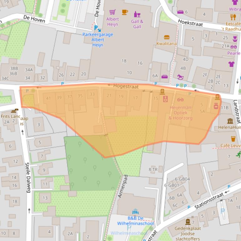 Kaart van postcodegebied 7122BN.