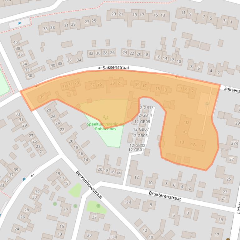 Kaart van postcodegebied 7122CK.