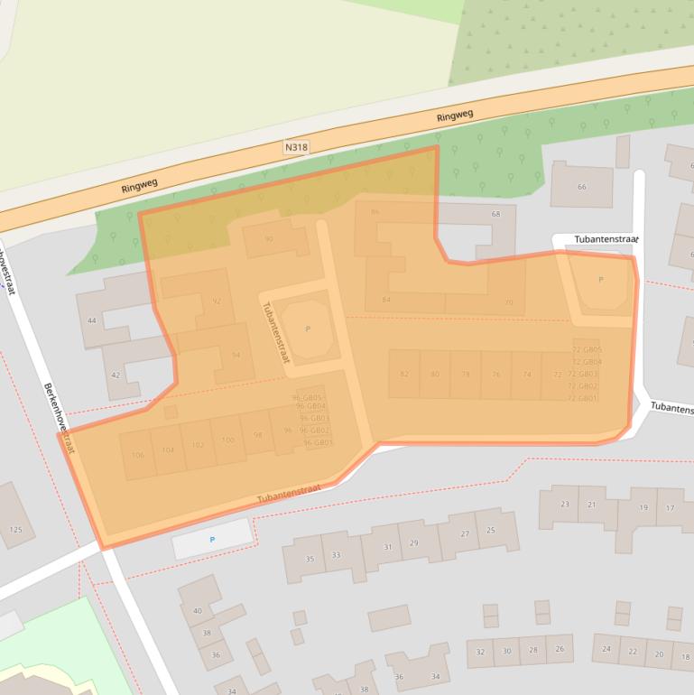 Kaart van postcodegebied 7122CT.