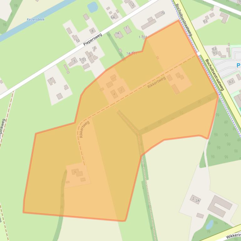 Kaart van postcodegebied 7122JB.