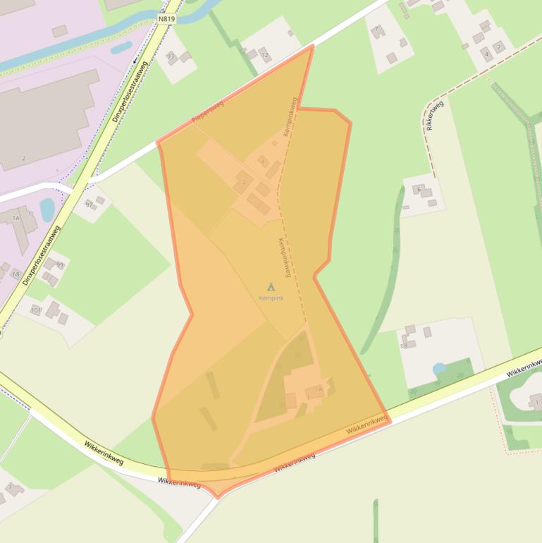 Kaart van postcodegebied 7122JC.