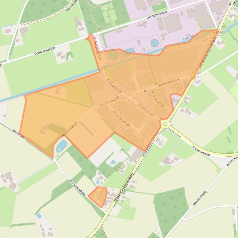 Kaart van postcodegebied 7122JD.