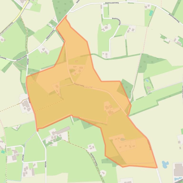 Kaart van postcodegebied 7122JJ.