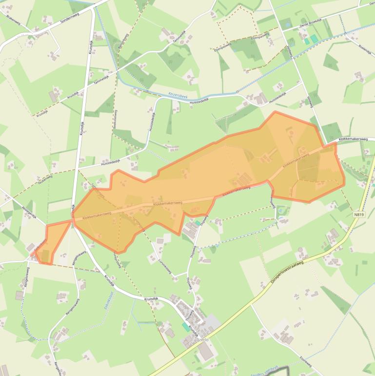 Kaart van postcodegebied 7122KB.