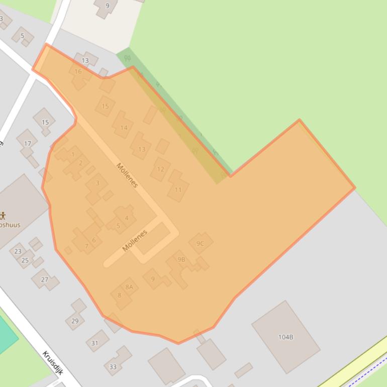 Kaart van postcodegebied 7122KK.