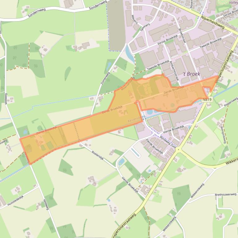 Kaart van postcodegebied 7122LA.