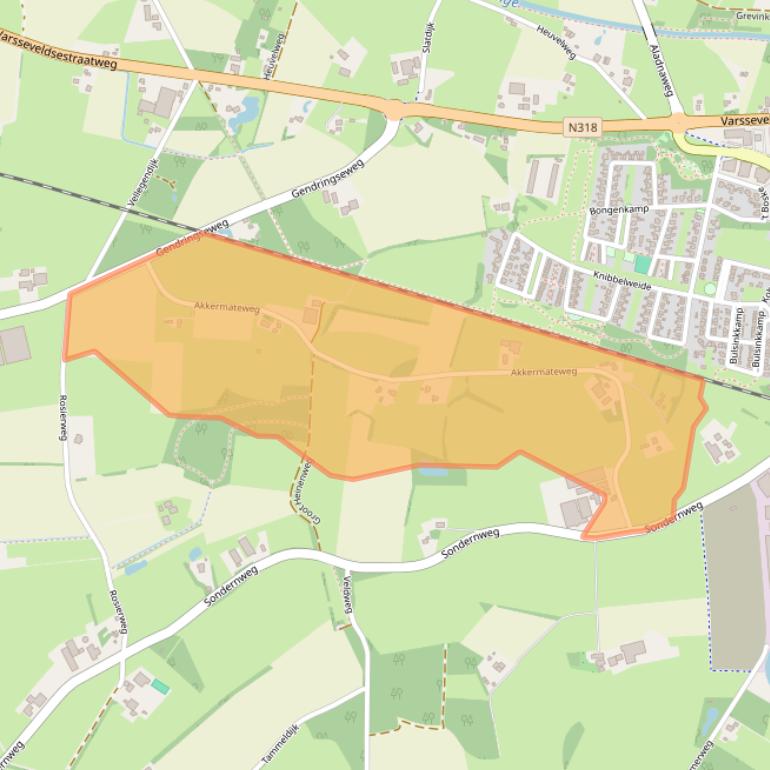 Kaart van postcodegebied 7122LG.