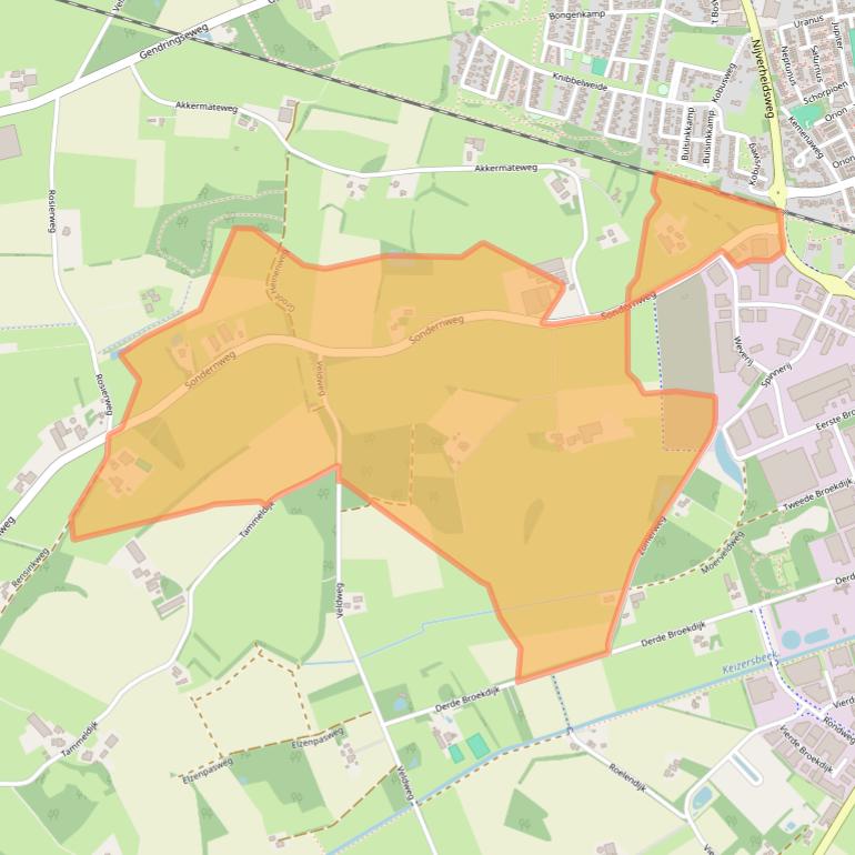 Kaart van postcodegebied 7122LH.