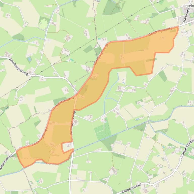 Kaart van postcodegebied 7122LT.