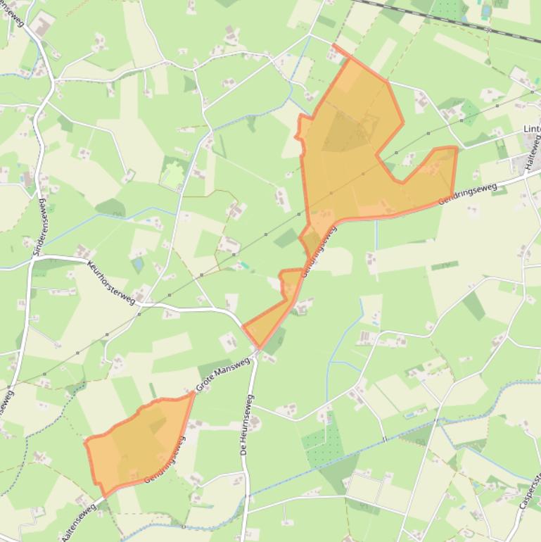 Kaart van postcodegebied 7122LV.