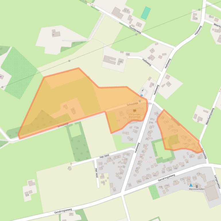 Kaart van postcodegebied 7122LX.