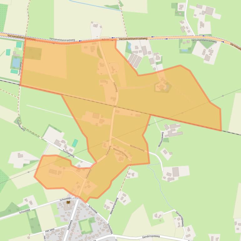 Kaart van postcodegebied 7122MB.