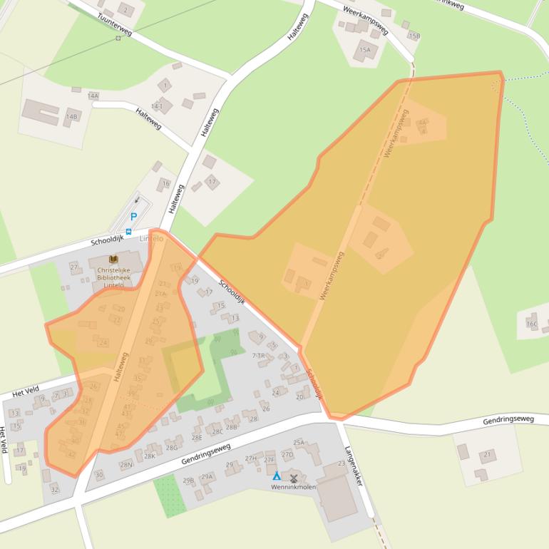 Kaart van postcodegebied 7122MC.