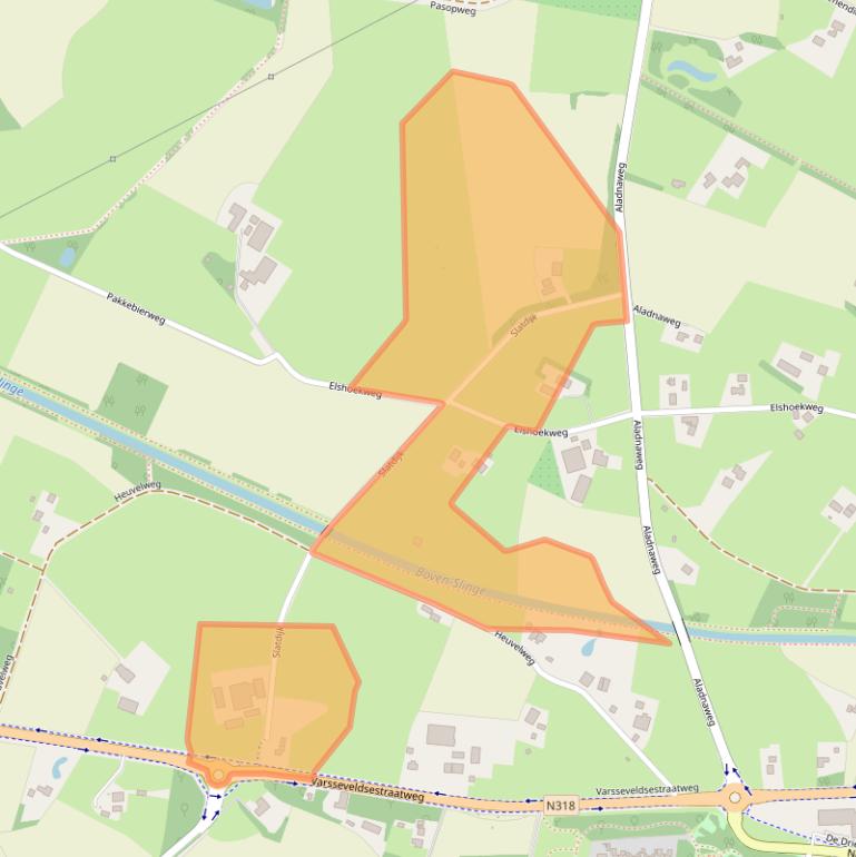 Kaart van postcodegebied 7122NJ.