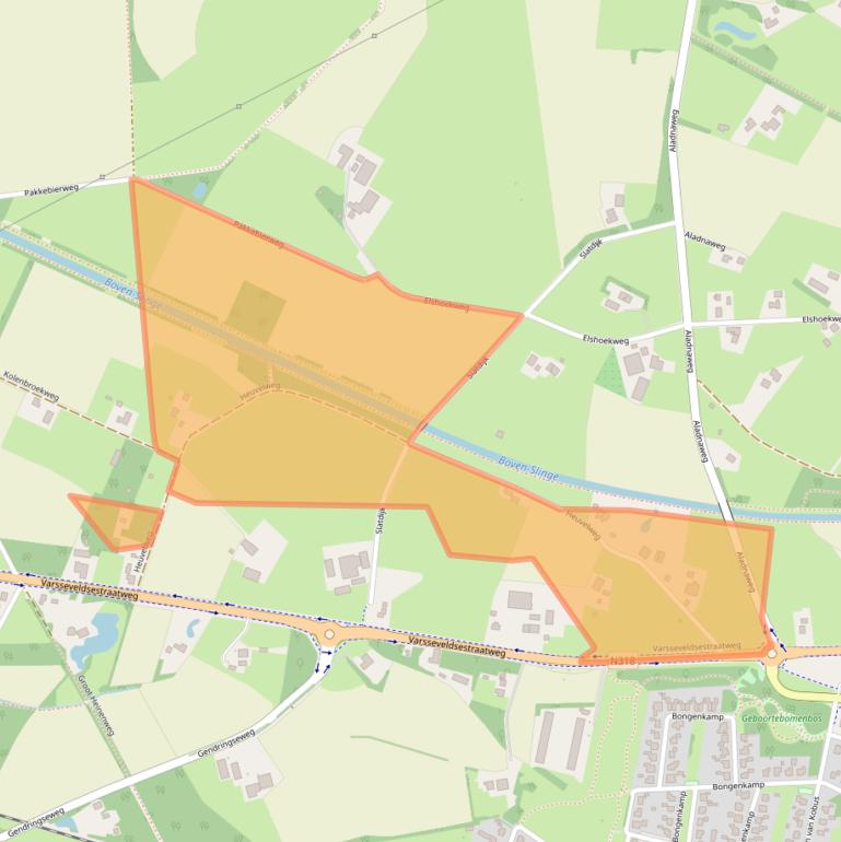 Kaart van postcodegebied 7122NK.