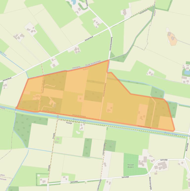 Kaart van postcodegebied 7122NX.