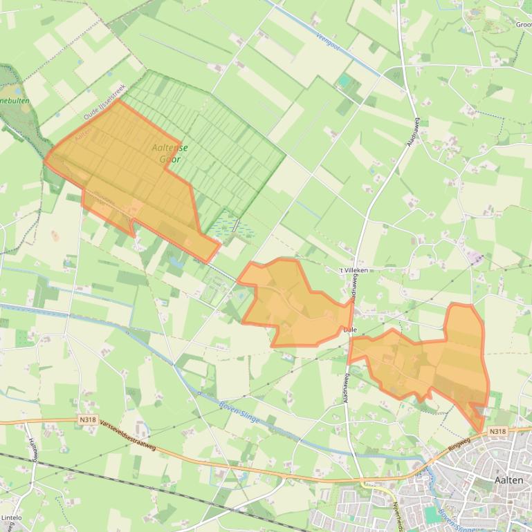 Kaart van postcodegebied 7122PA.