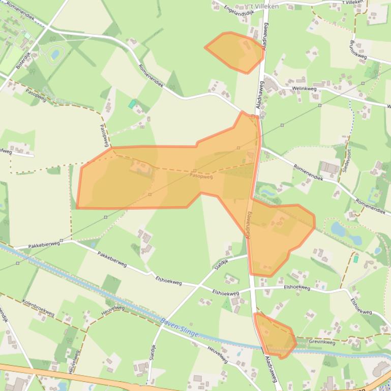 Kaart van postcodegebied 7122RN.