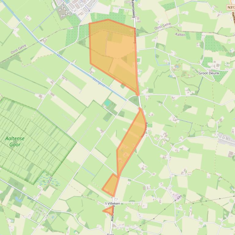 Kaart van postcodegebied 7122RP.