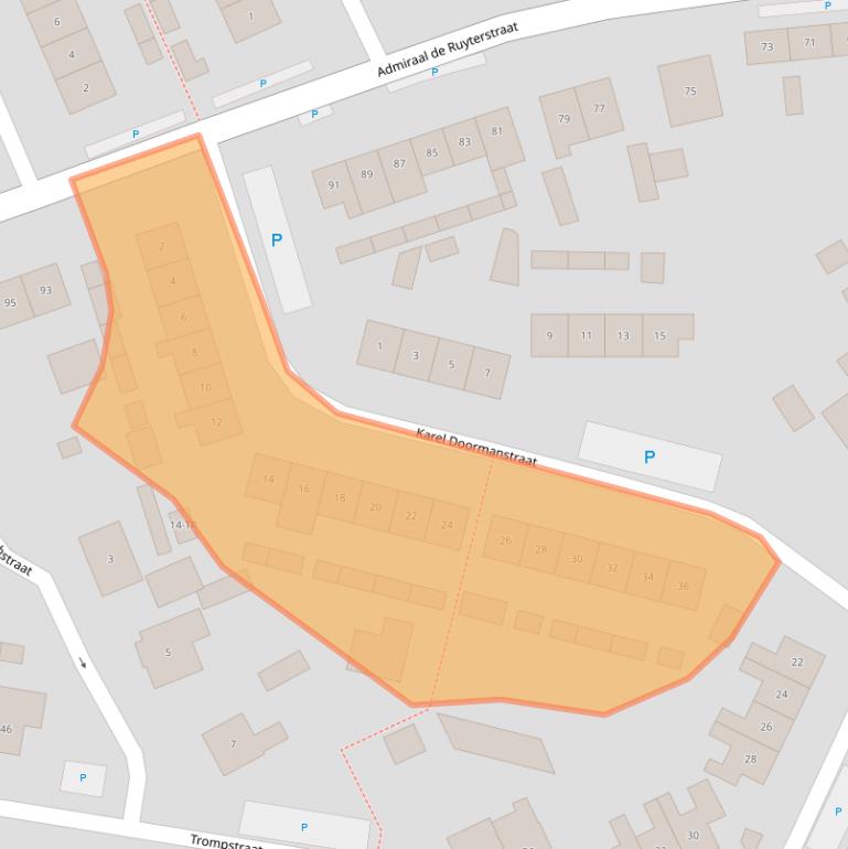 Kaart van postcodegebied 7122WC.