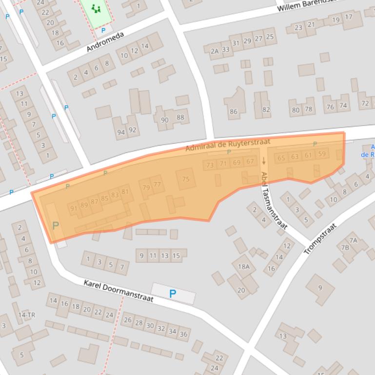 Kaart van postcodegebied 7122WG.