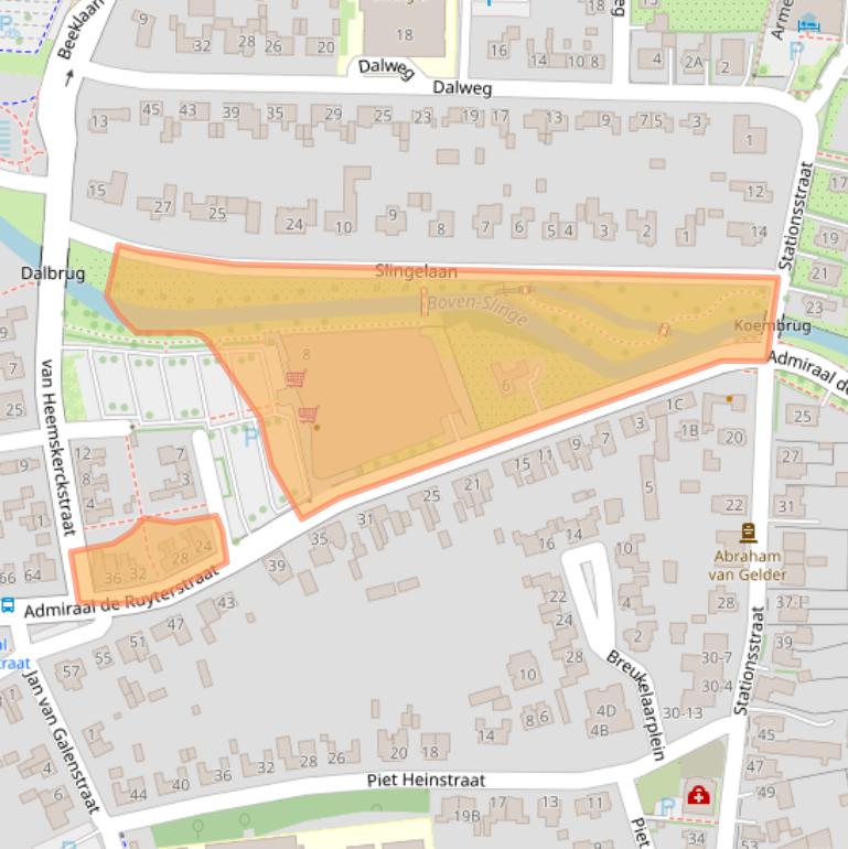 Kaart van postcodegebied 7122WJ.