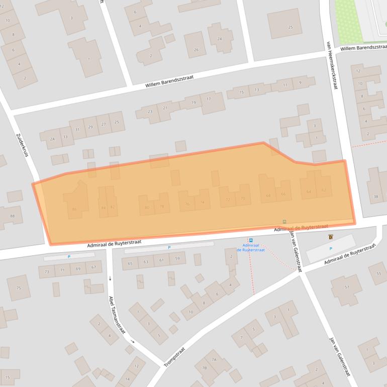 Kaart van postcodegebied 7122WK.