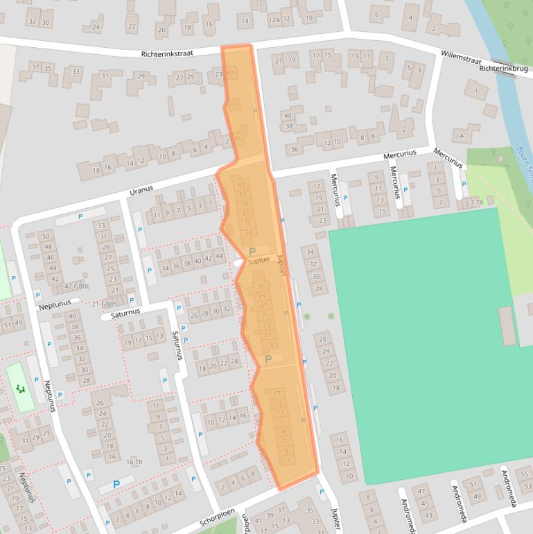 Kaart van postcodegebied 7122XM.