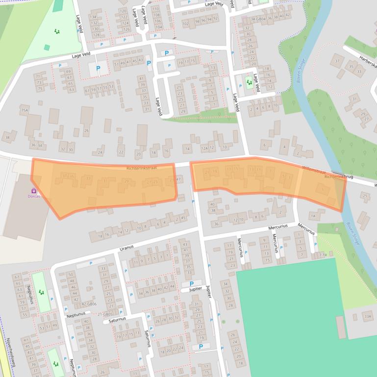 Kaart van postcodegebied 7122ZA.