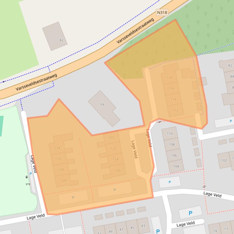 Kaart van postcodegebied 7122ZK.