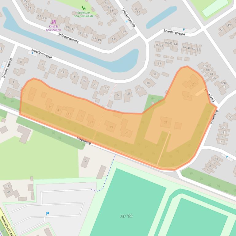 Kaart van postcodegebied 7123AB.