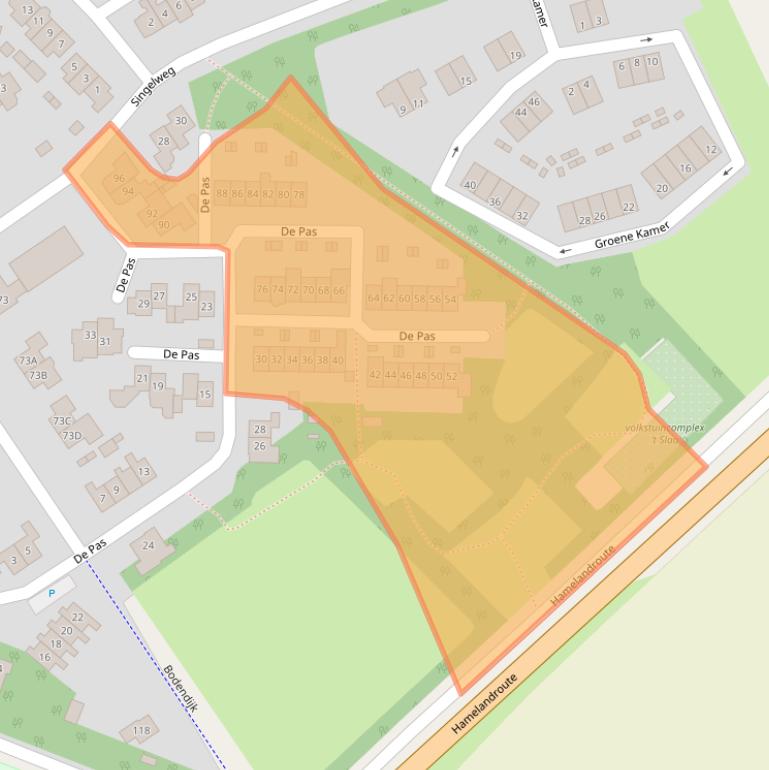 Kaart van postcodegebied 7123AG.