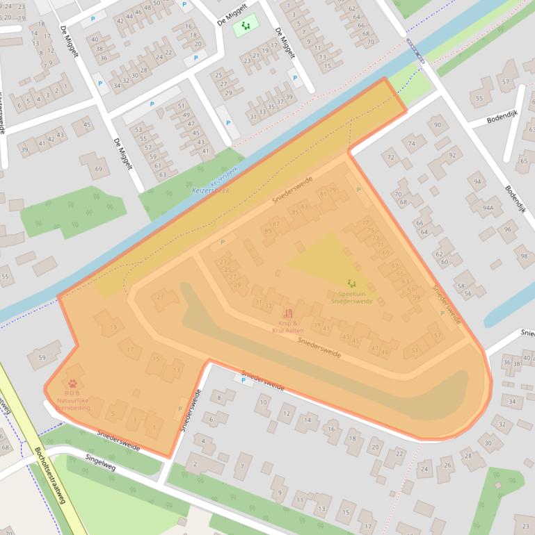 Kaart van postcodegebied 7123AJ.