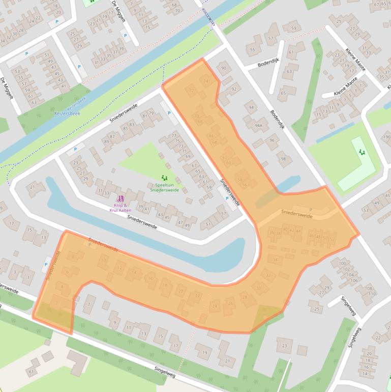 Kaart van postcodegebied 7123AK.