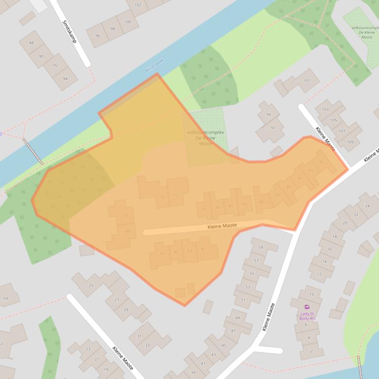 Kaart van postcodegebied 7123CN.