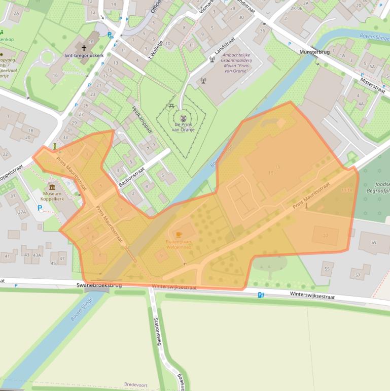 Kaart van postcodegebied 7126AC.