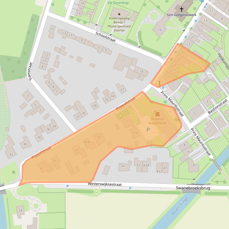 Kaart van postcodegebied 7126AG.